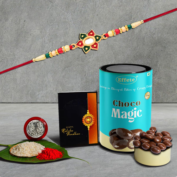Rakhi (K1_271_cm)  Chocolate Magic Rakhi Combo With Card And Chocolate Chocolates Gift Pack Rakhi  Chocolate For Brother Rakhi With Gift Set Of 1 Rakhi